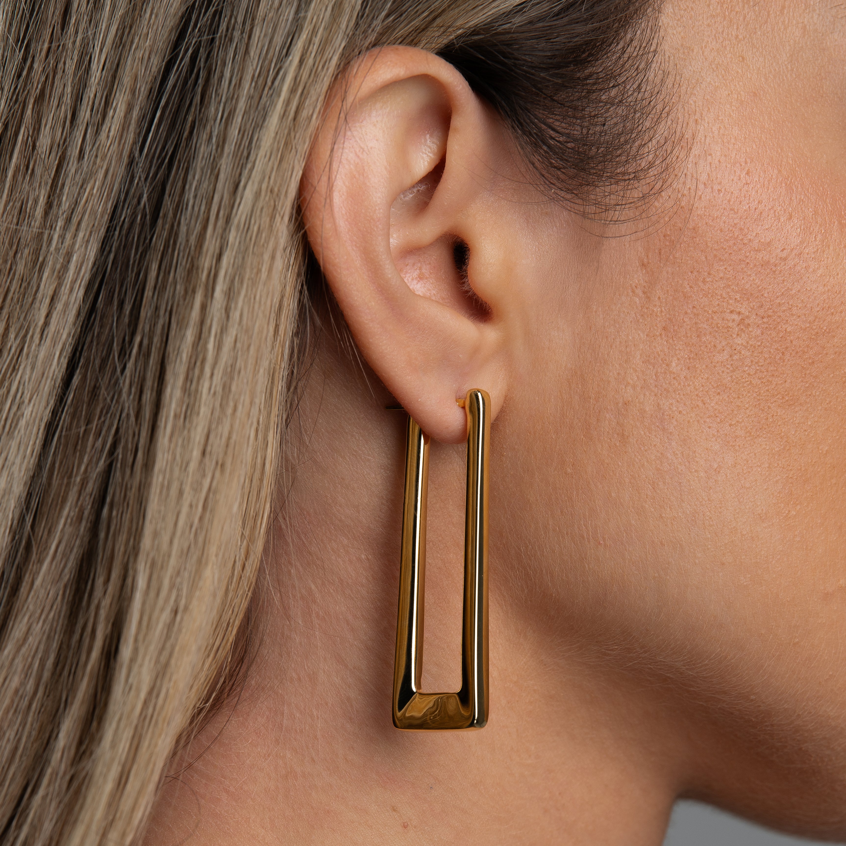 Elongated Rectangle Earrings