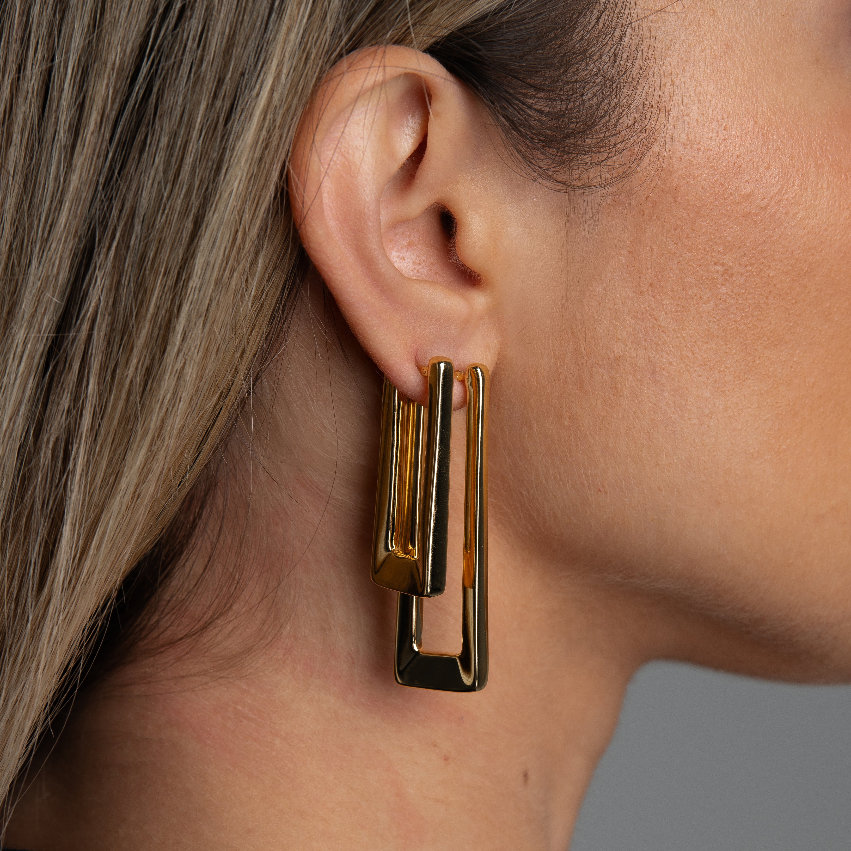 Elongated Rectangle Earrings