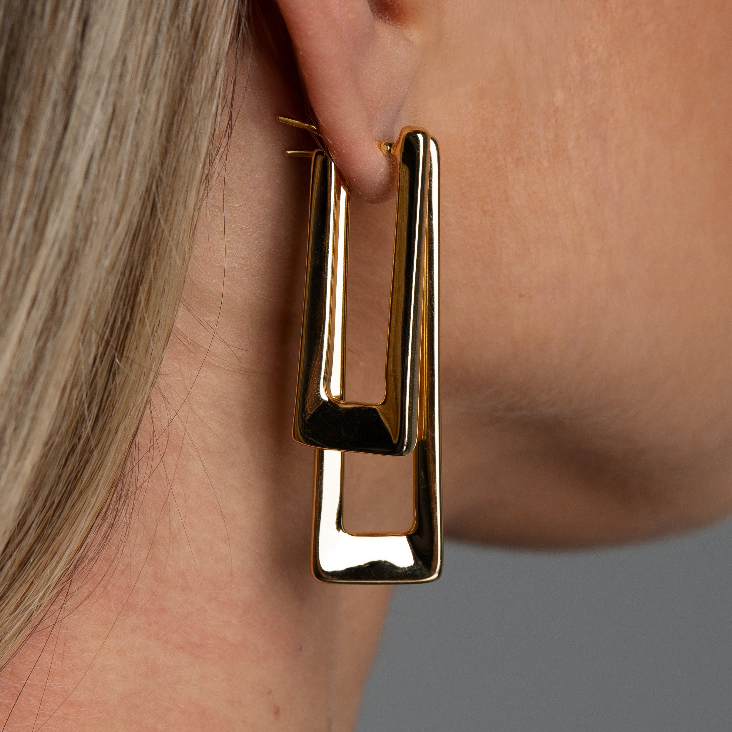 Elongated Rectangle Earrings