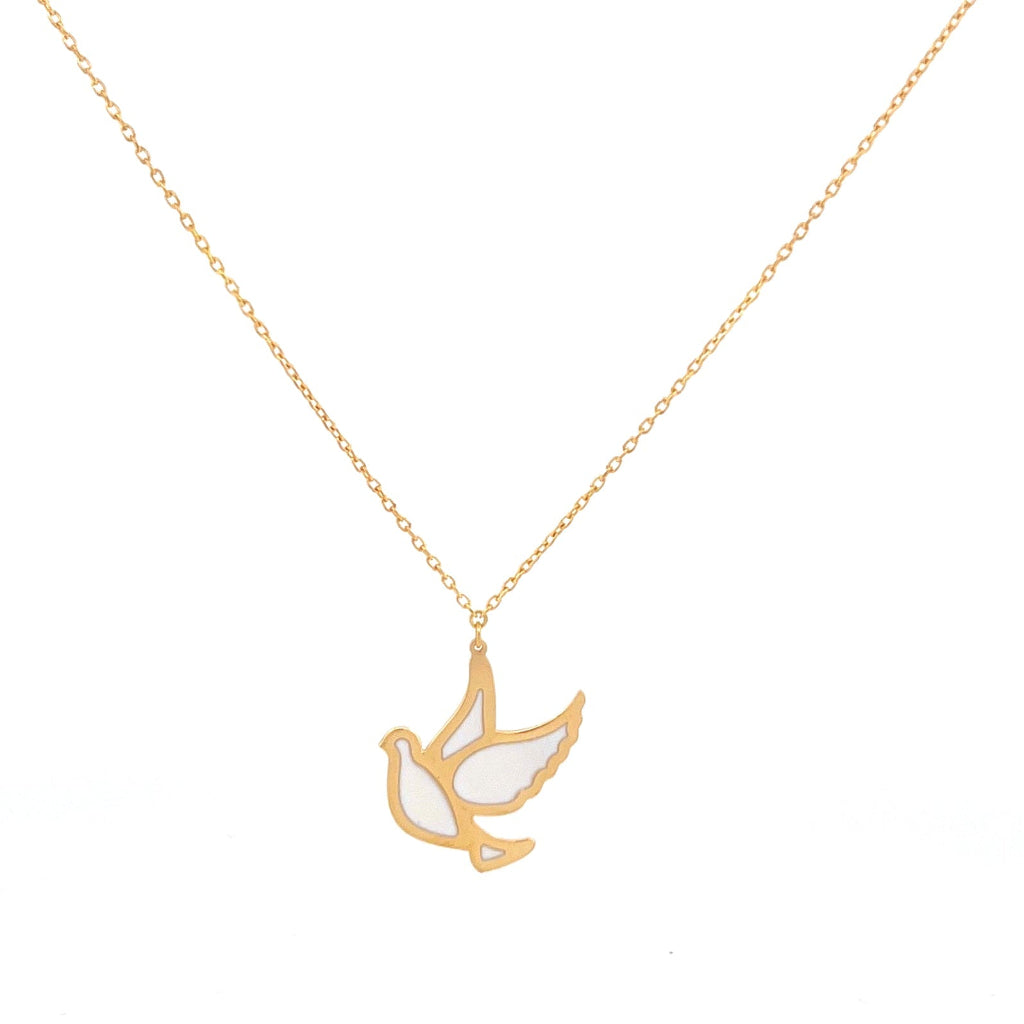 White Dove Necklace - Abra Jewellery