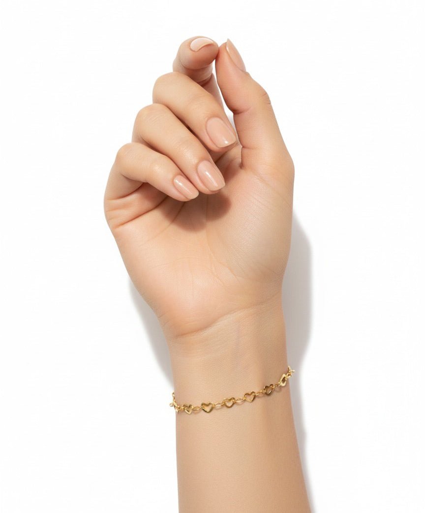 Aura Heart Link Bracelet - Abra Jewellery - bracelet