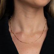 Beaded Bar Chain Necklace - Abra Jewellery - necklace