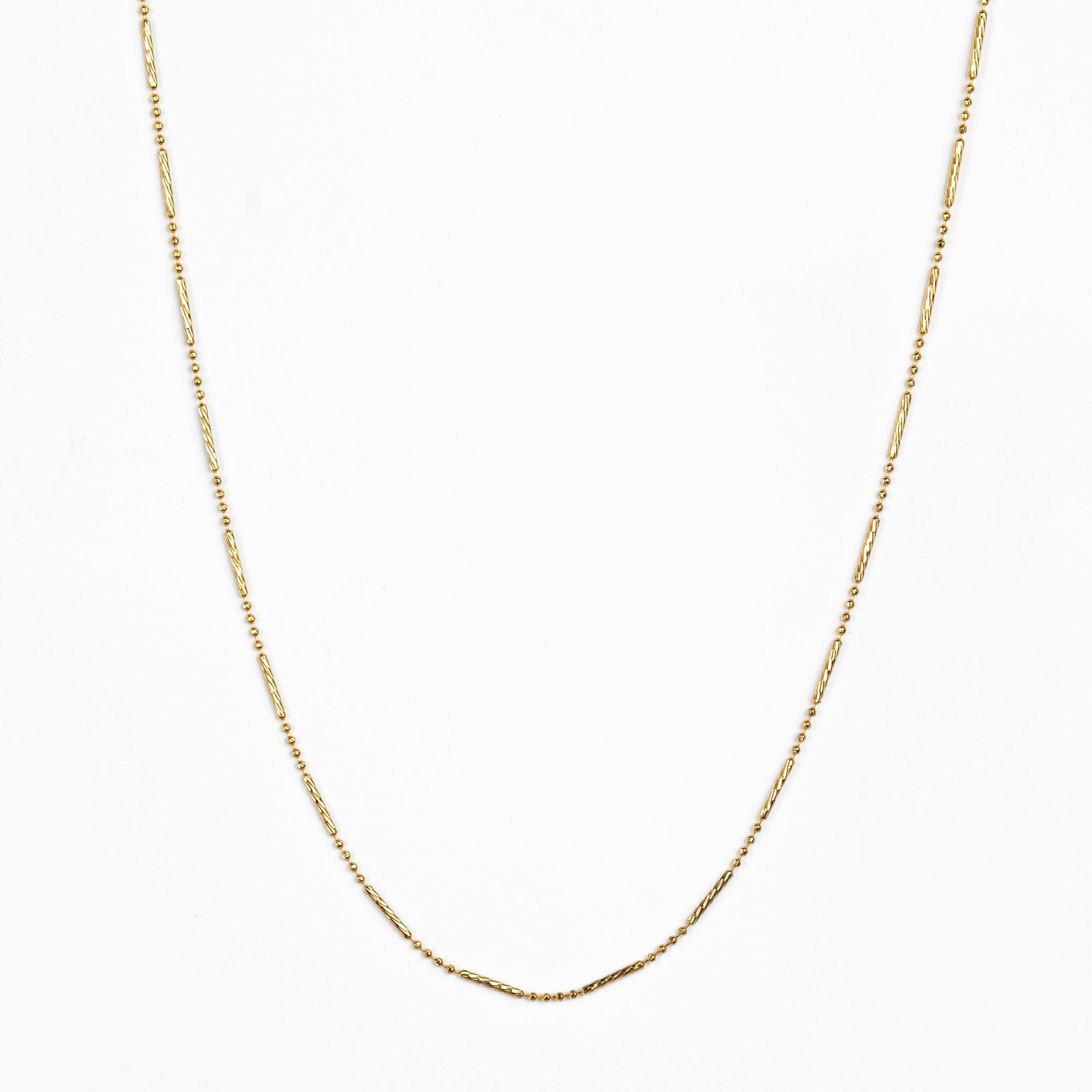 Beaded Bar Chain Necklace - Abra Jewellery - necklace