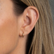 Dainty Huggie Hoop Earrings - Abra Jewellery - earrings