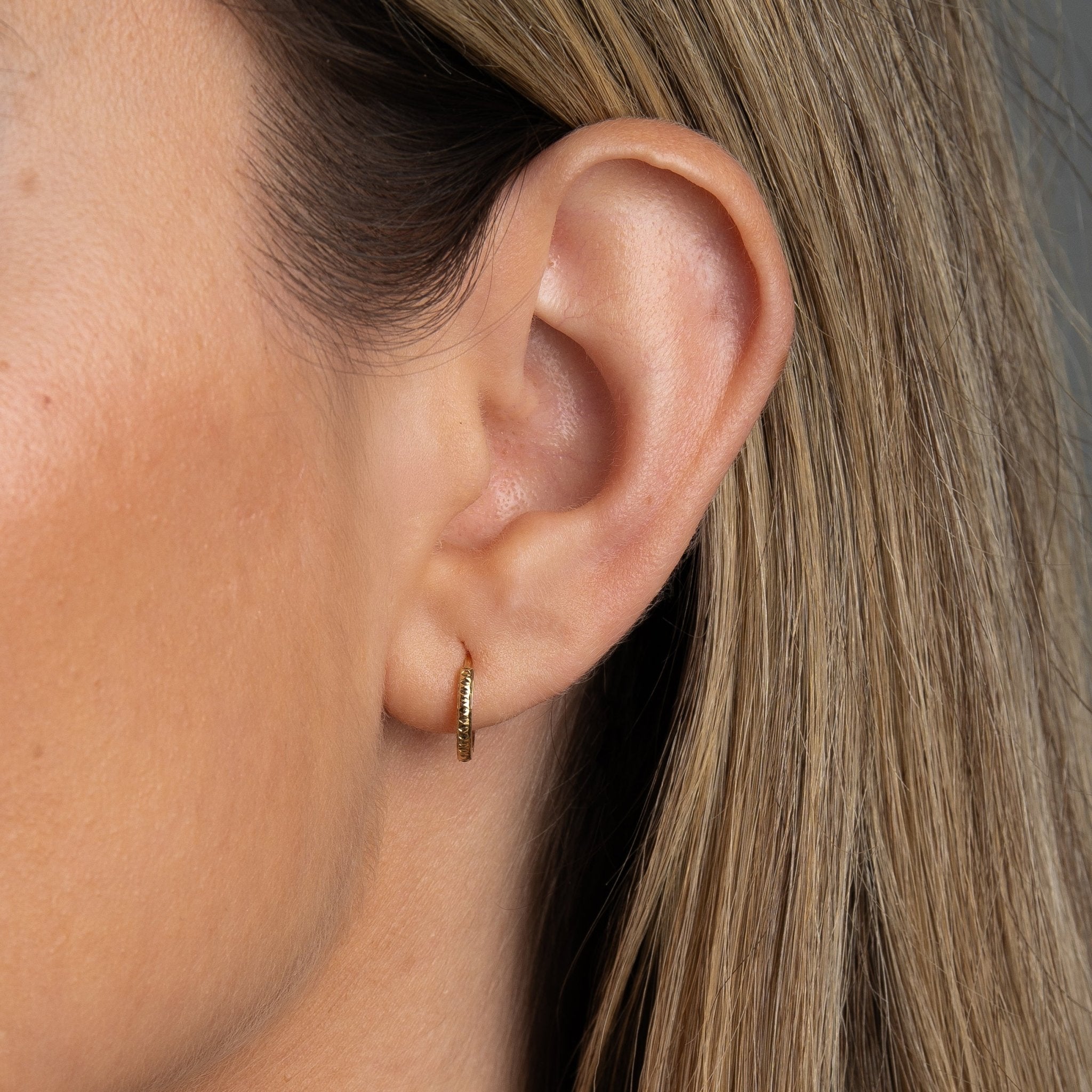 Dainty Huggie Hoop Earrings - Abra Jewellery - earrings