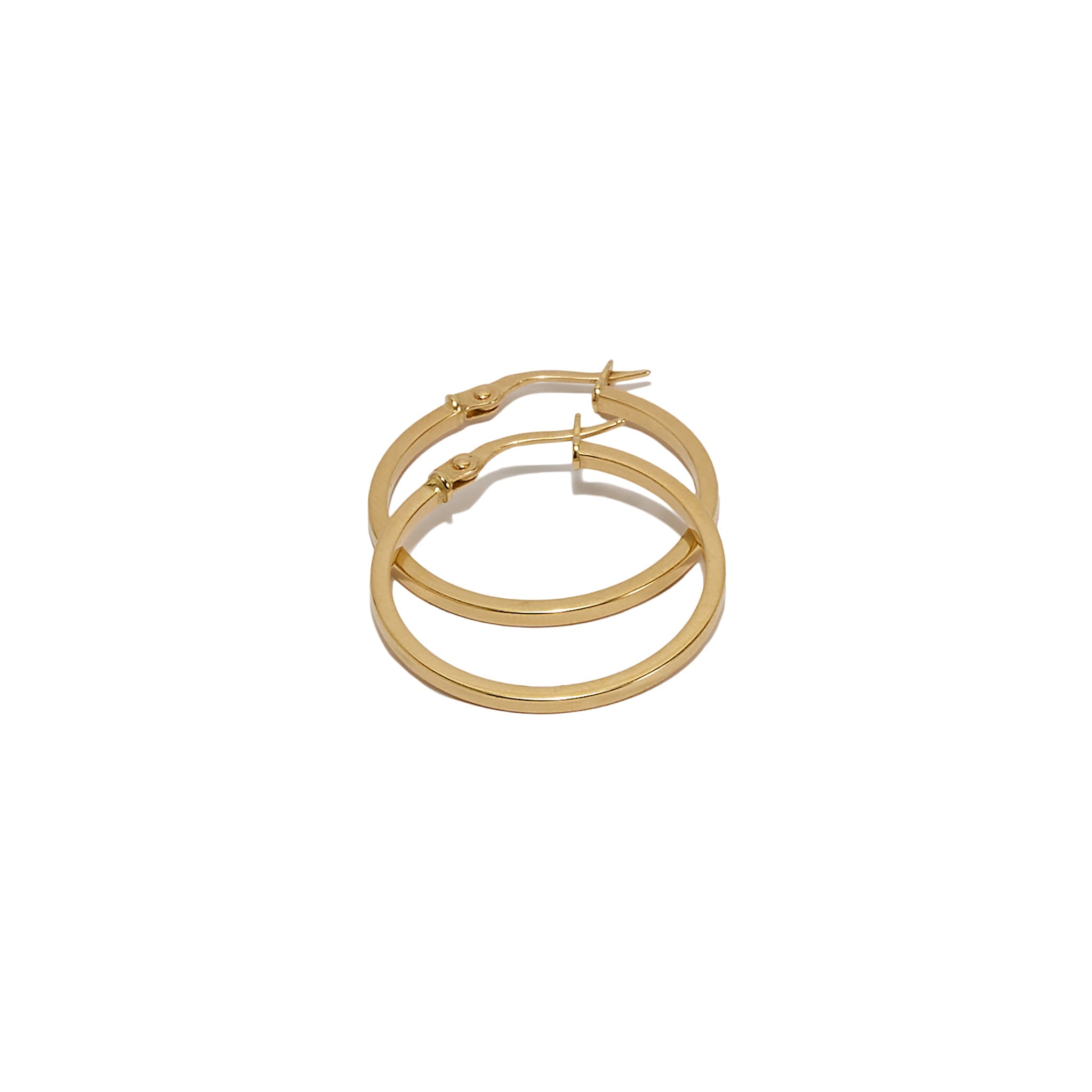 Flat Hoop Earrings - Abra Jewellery -