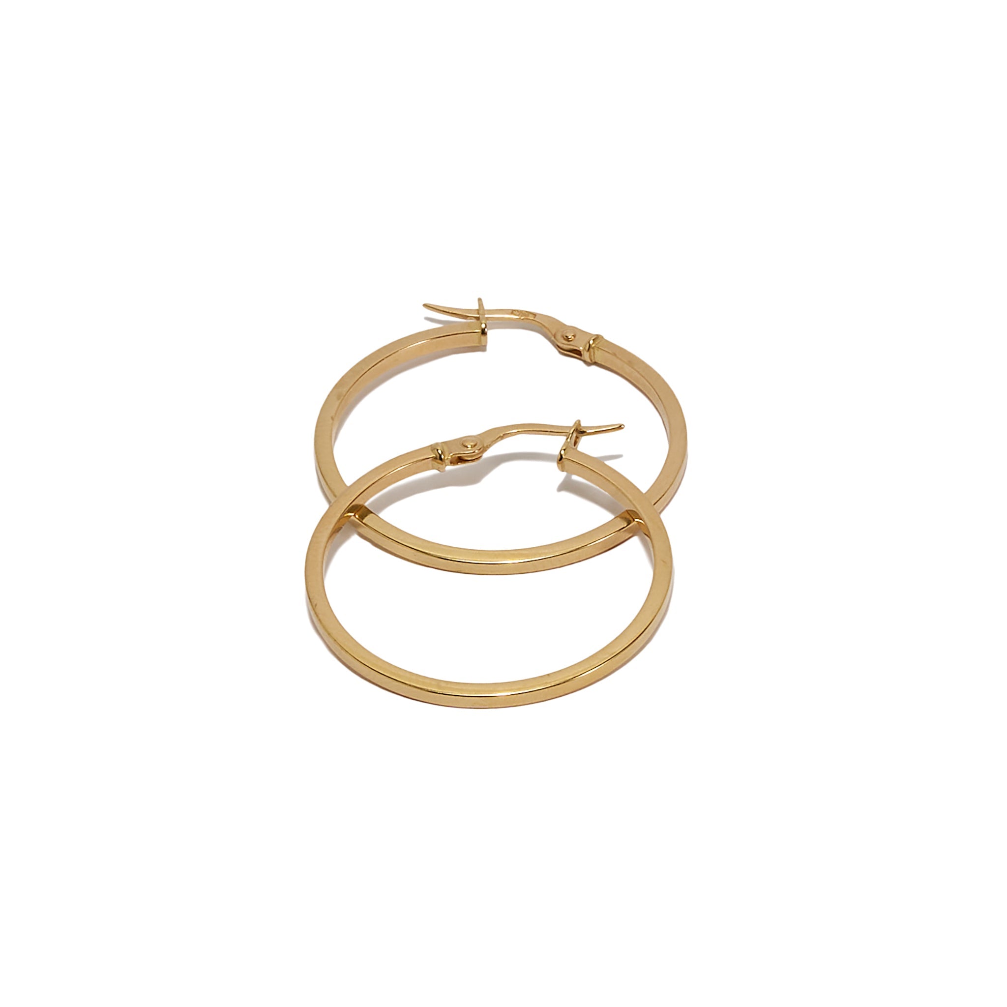 Flat Hoop Earrings - Abra Jewellery -