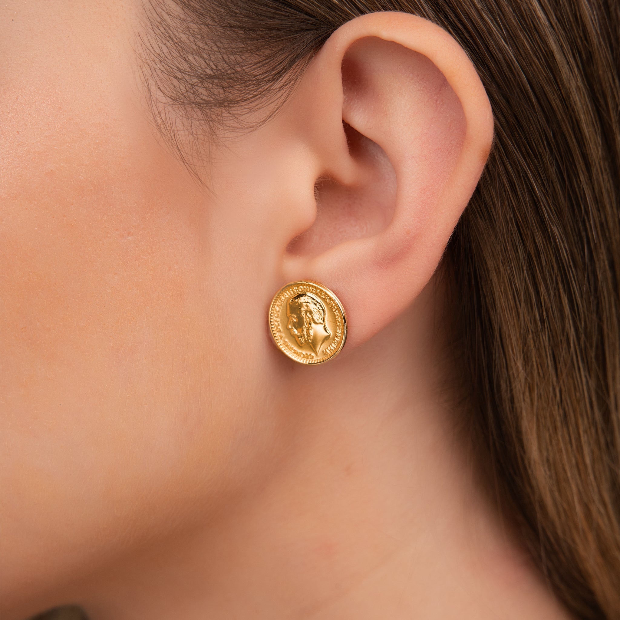 Lira Coin Earrings - Abra Jewellery - earrings