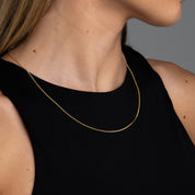 Mini Flat Curb Chain Necklace - Abra Jewellery - necklace
