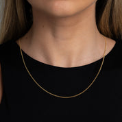 Mini Flat Curb Chain Necklace - Abra Jewellery - necklace
