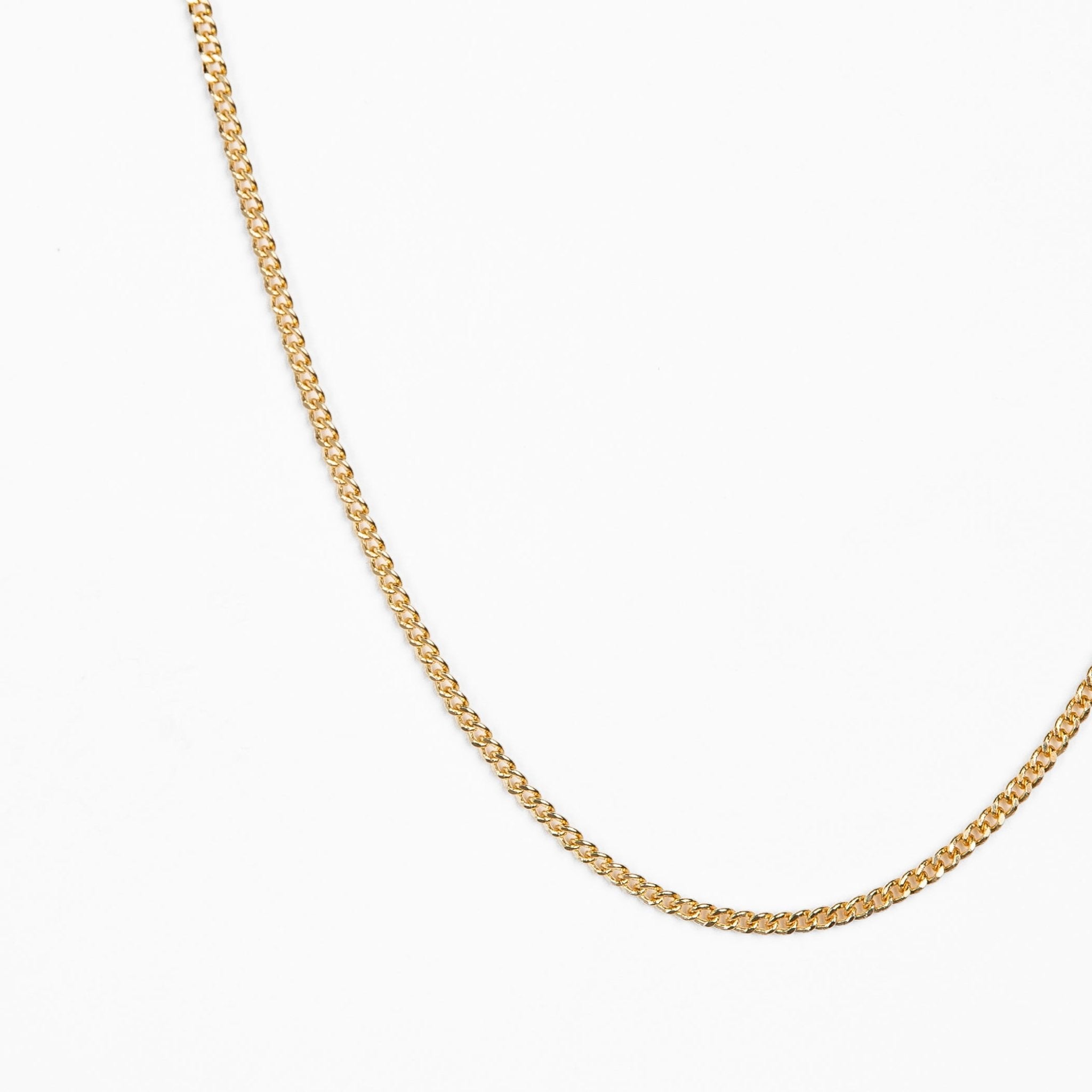 Mini Flat Curb Chain Necklace - Abra Jewellery - necklace