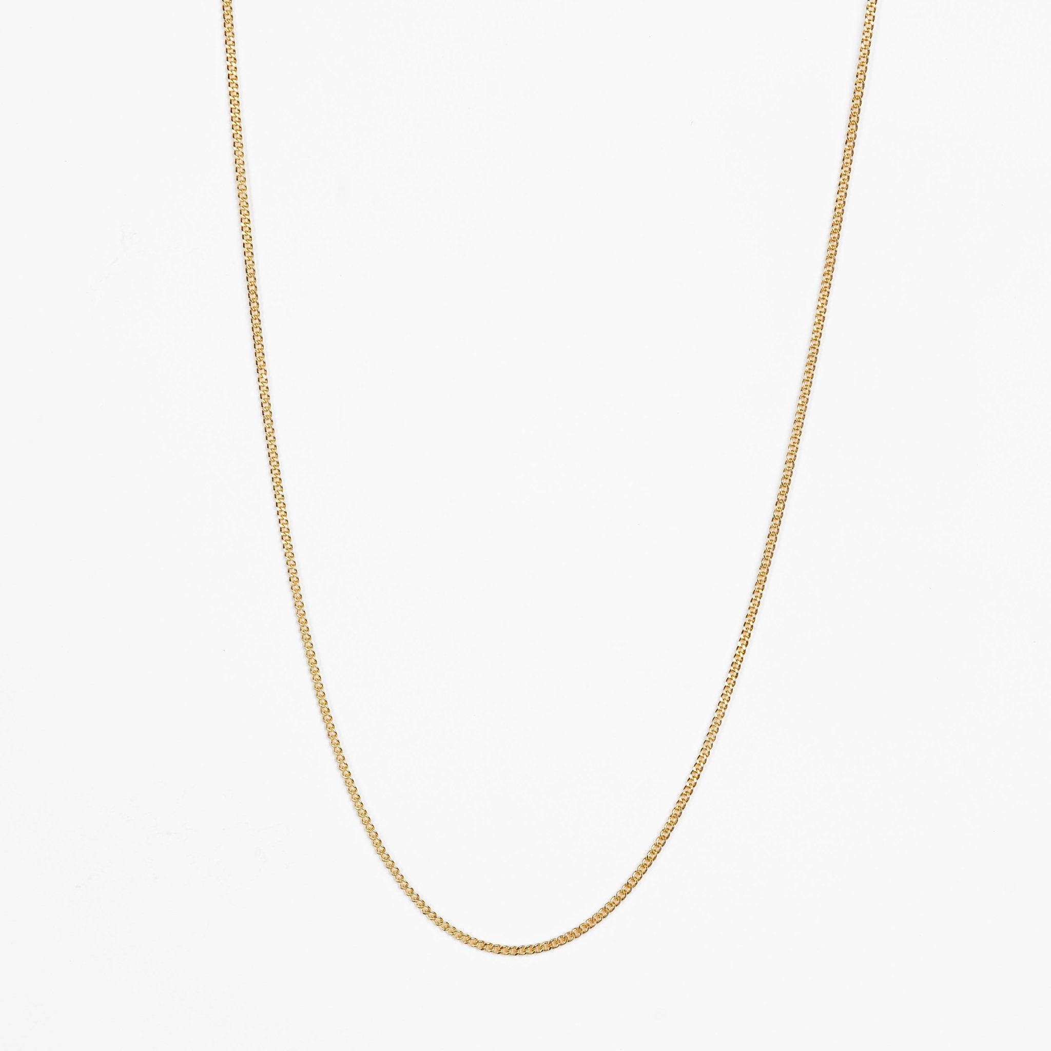 Mini Flat Curb Chain Necklace - Abra Jewellery - necklace
