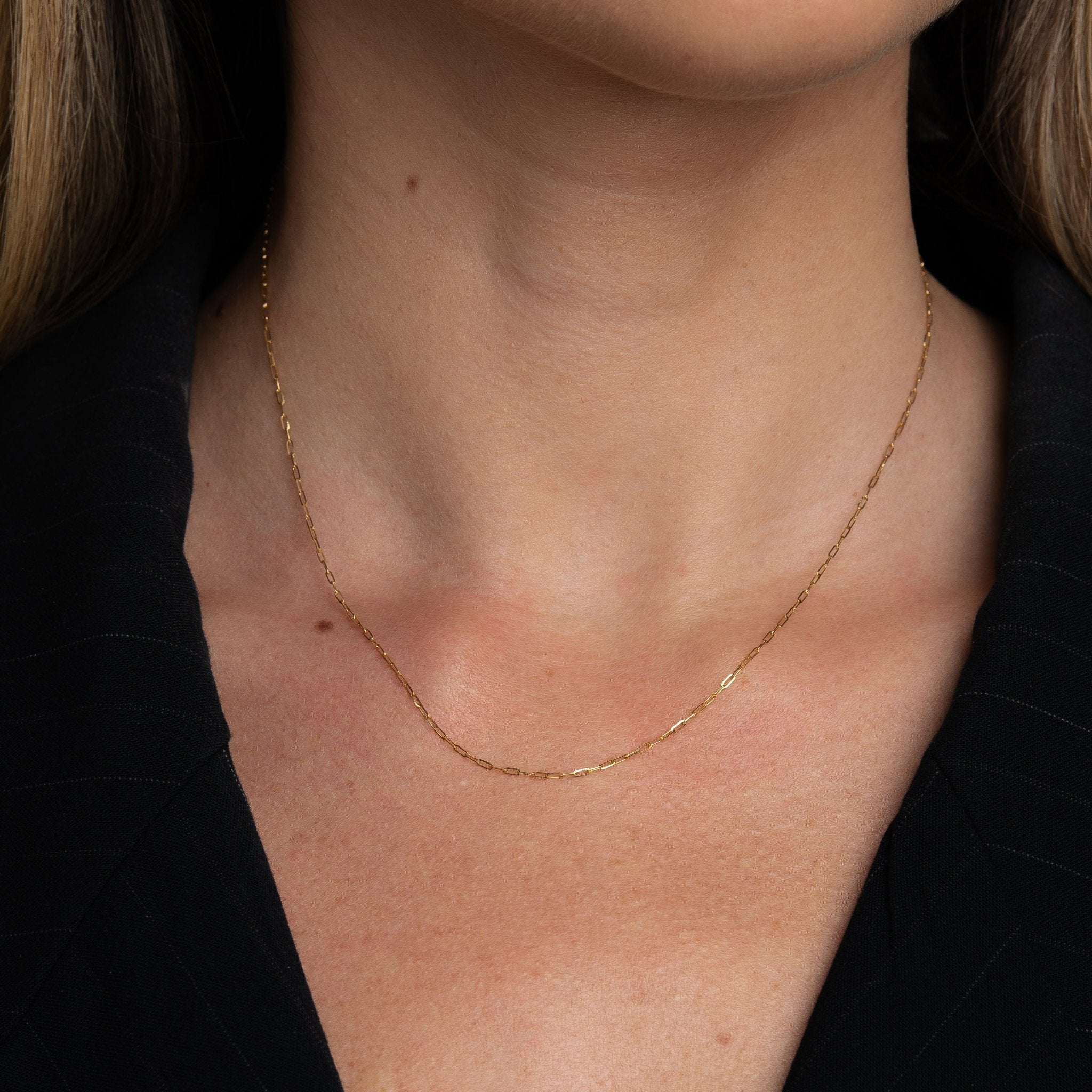 Mini Paperclip Chain Necklace - Abra Jewellery - necklace