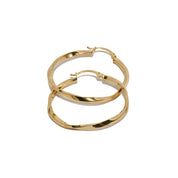 Twisted Hoop Earrings - Abra Jewellery -